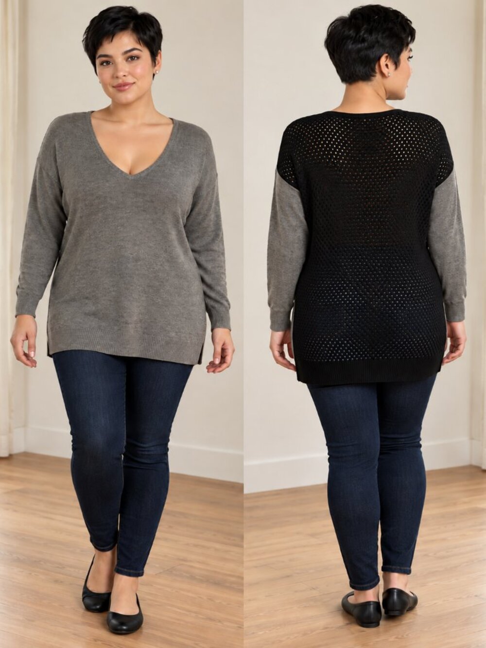 Love and legend black/gray sweater SZ  X